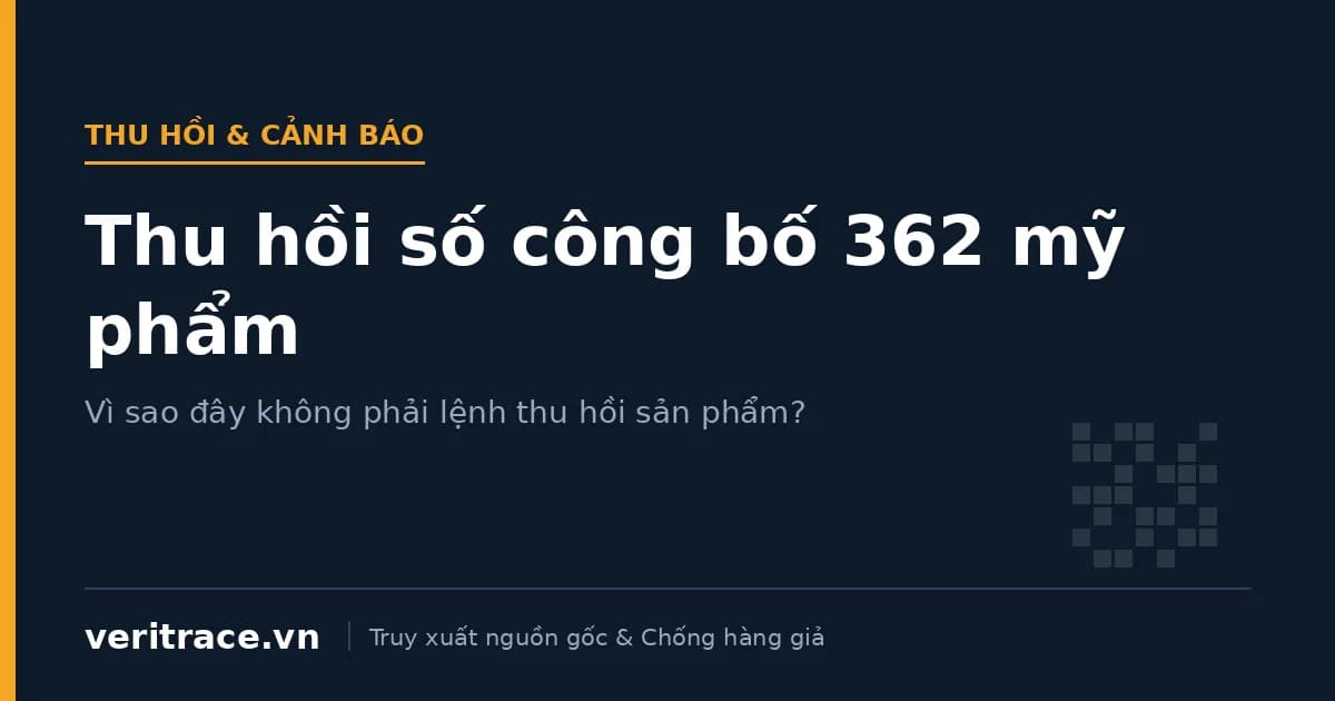 Cục Quản lý Dược thu hồi 362 số tiếp nhận phiếu công bố sản phẩm mỹ phẩm tháng 8/2026