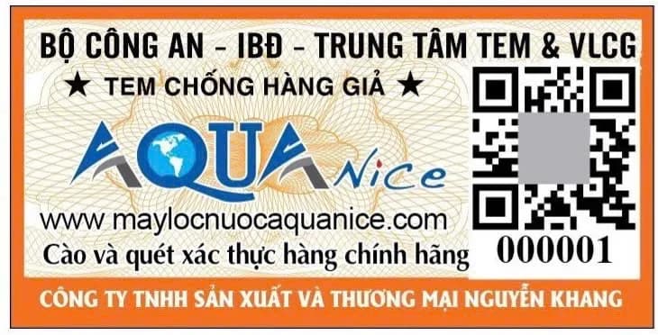 Mẫu tem chống hàng giả Bộ Công An — AQUA Nice