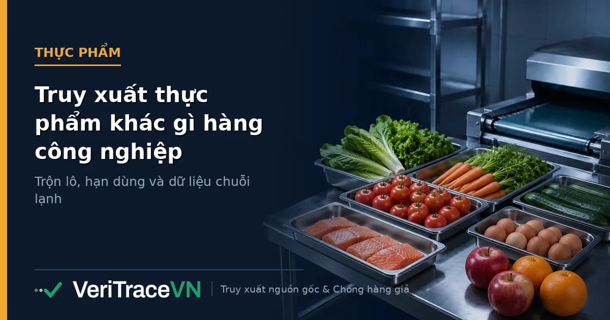 Đặc thù của truy xuất nguồn gốc thực phẩm so với hàng công nghiệp